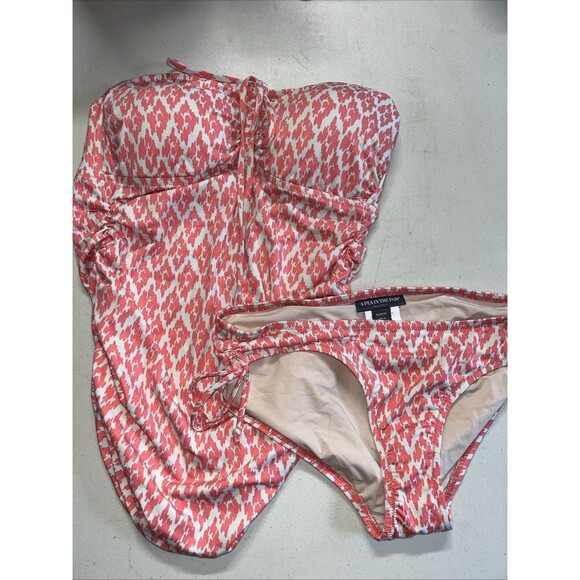 A Pea in the Pod Other - A Pea in the Pod Peach Cream Tankini Maternity Swimwear Size M WOT